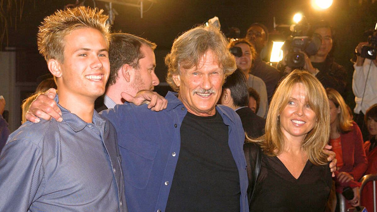 Kris Kristofferson with son & daughter during "The Transporter" Premiere at Mann Village Theater in Westwood, California, United States.