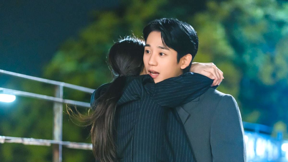 Seok-ryu hugs Seung-hyo in the Netflix K-drama, 'Love Next Door'