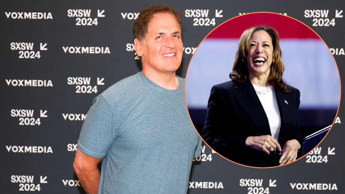 Mark Cuban at Vox Media Podcast Stage Presented by Atlassian at SXSW on March 10, 2024 in Austin, Texas. Democratic presidential nominee, U.S. Vice President Kamala Harris speaks at a campaign rally at the Bojangles Arena on September 12, 2024 in Charlotte, North Carolina. Later today Harris will travel to a campaign event in Greensboro, North Carolina.