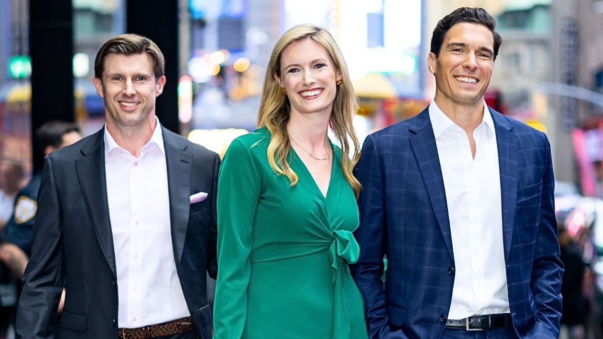  Matthew Reeve, Alexandra Reeve Givens and Will Reeve are seen in Times Square on September 17, 2024 in New York City.