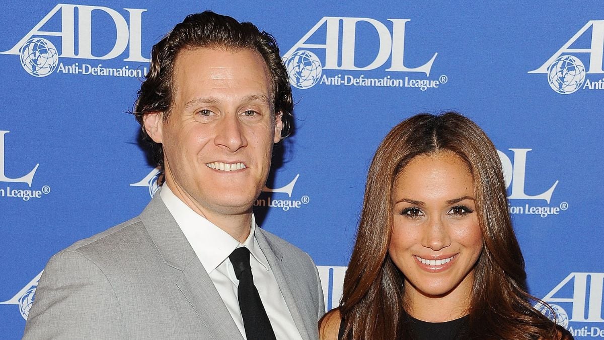 Trevor Engelson and Meghan Markle 