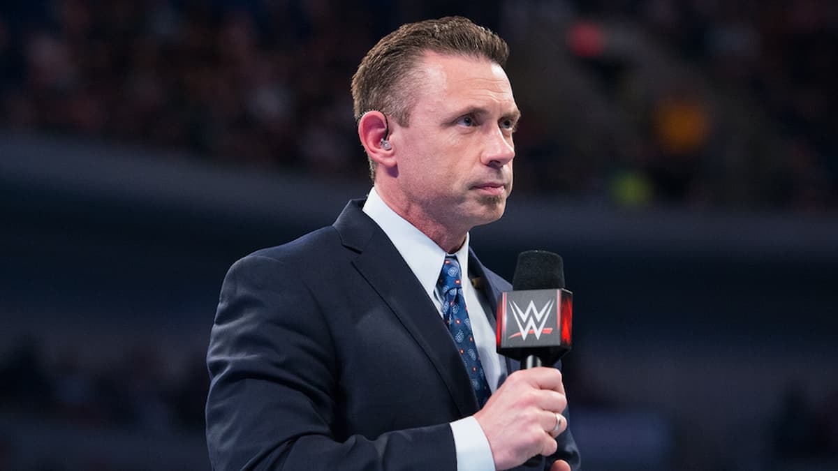 WWE's Michael Cole on the mic on Monday Night RAW