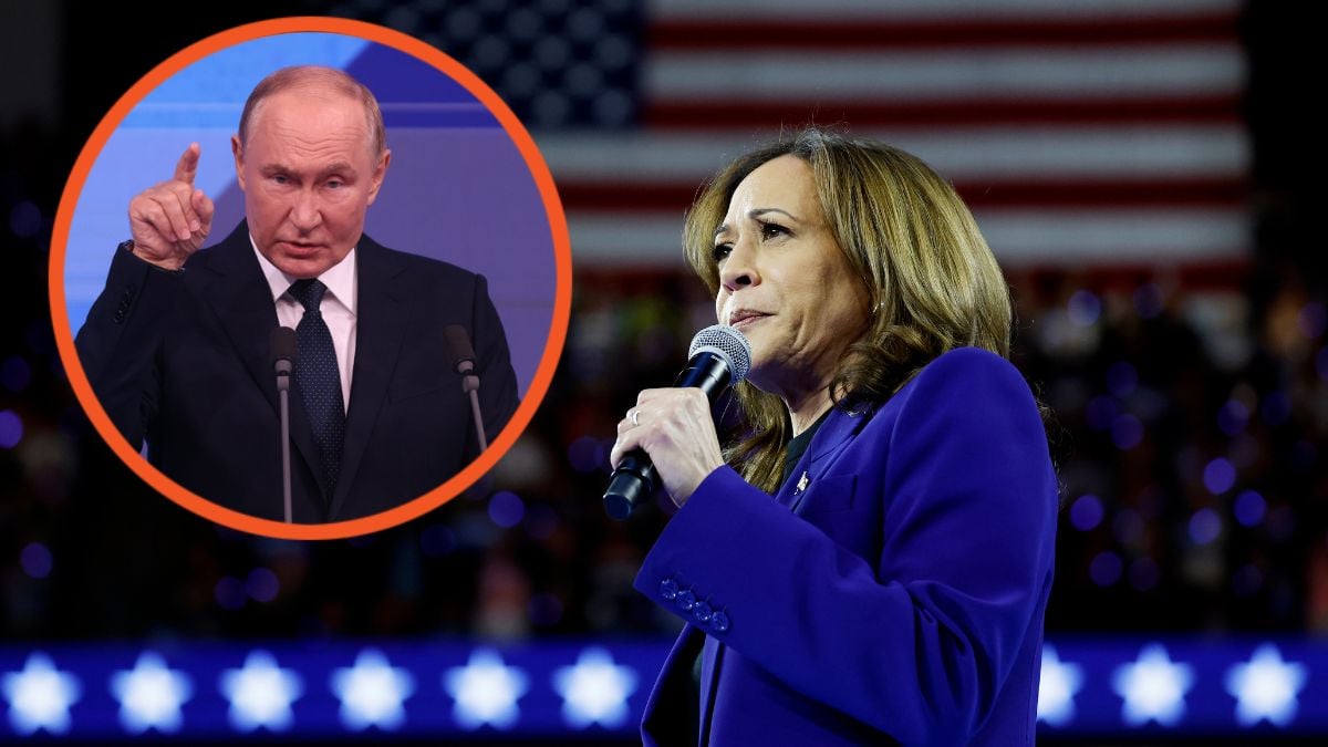 Kamala Harris and Vladimir Putin