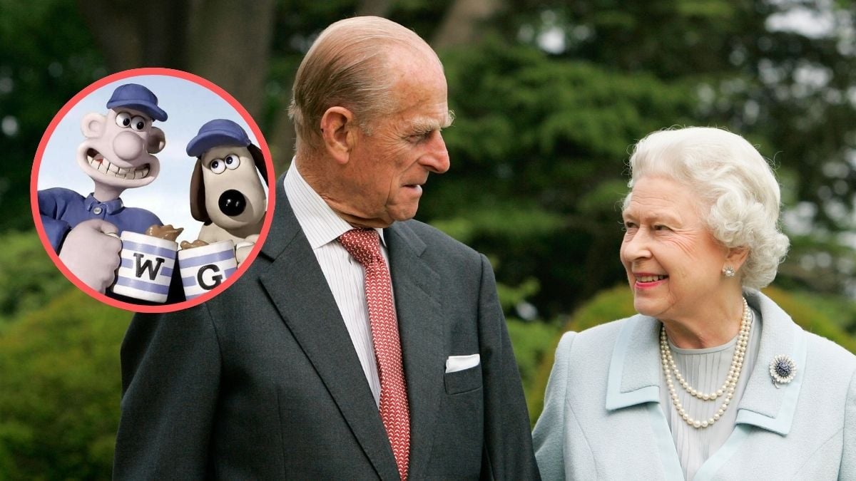 Wallace and Gromit/HM The Queen Elizabeth II and Prince Philip, The Duke of Edinburgh re-visit Broadlands, to mark their Diamond Wedding Anniversary on November 20, 2007.