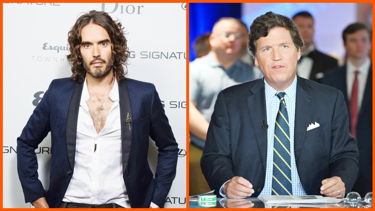 Russell Brand and Tucker Carlson