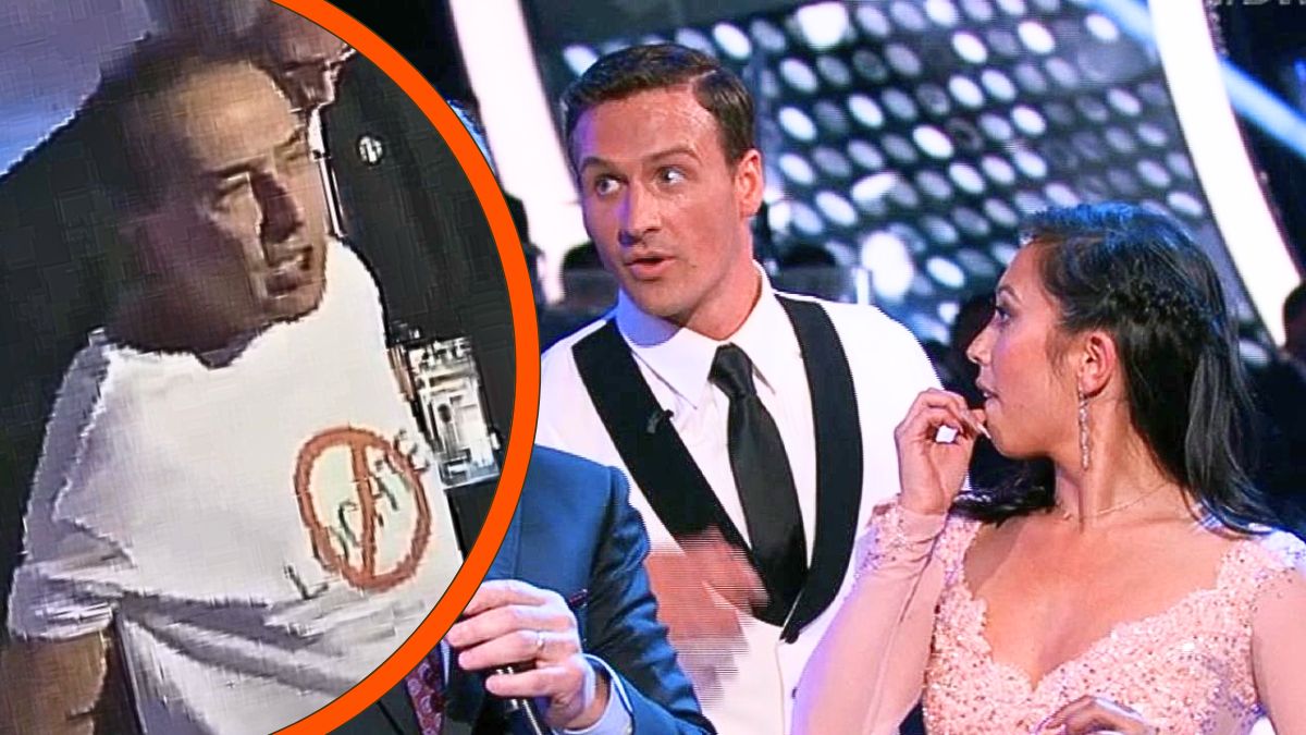 Protestors interrupt Ryan Lochte's performance on night 1 of 'Dancing With The Stars' season 23.