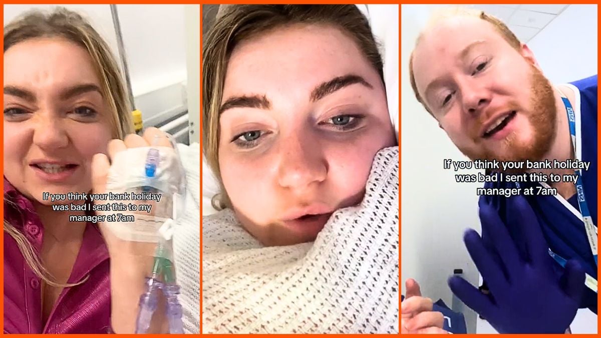 Tess Ruby shares her trip to the hospital after a night out on TikTok.