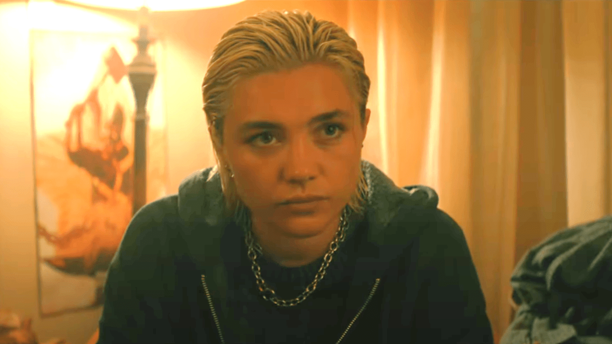 Yelena Belova (Florence Pugh) visits Red Guardian's home in Thunderbolts*