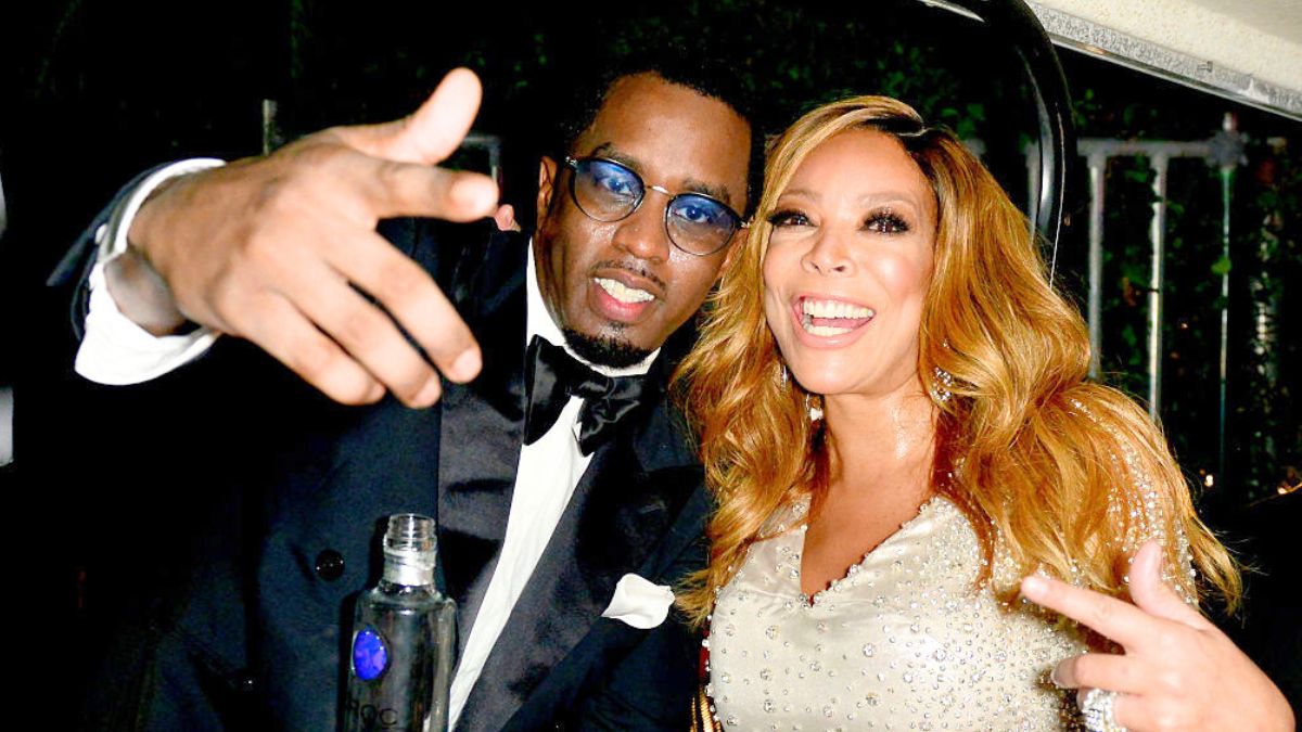 MIAMI, FL - DECEMBER 31: Puff Daddy and Wendy Williams backstage at Pitbulls New Years Eve Revolution 2015 at Bayfront Park Amphitheater on December 31, 2015 in Miami, Florida. (Photo by Johnny Louis/Getty Images)