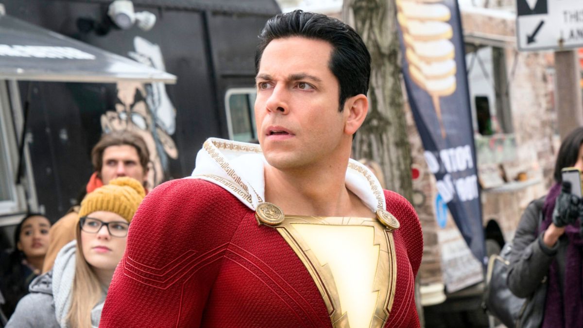 Zachery Levi as Shazam, before his went from hero to MAGA.