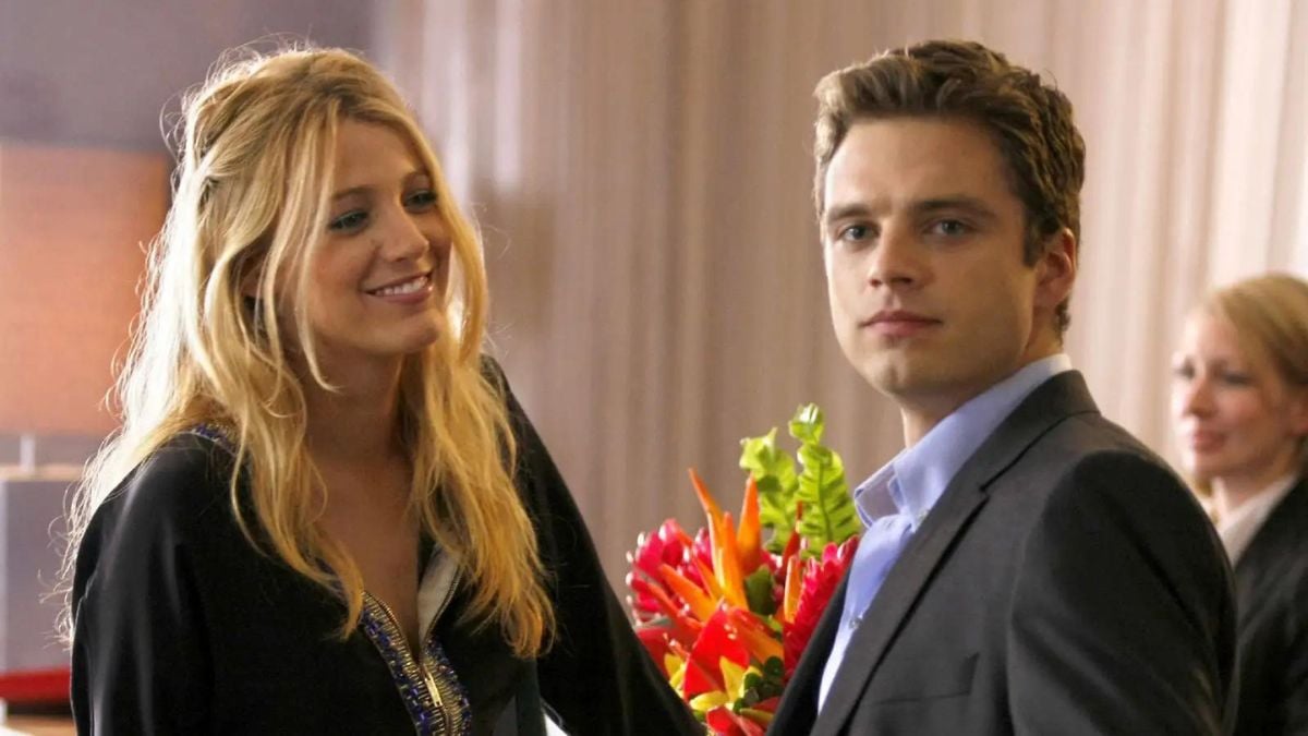 Blake Lively and Sebastian Stan as Serena van der Woodsen and Carter Baizen in Gossip Girl