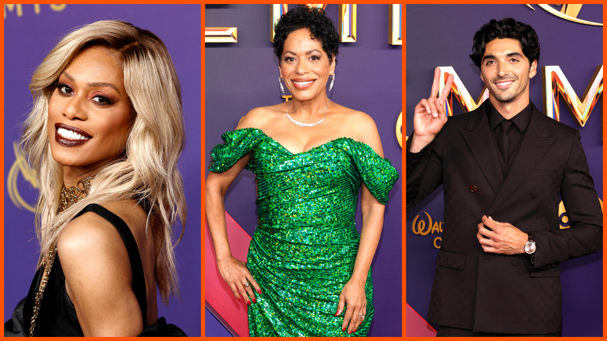 Laverne Cox, Liza Colón-Zayas, and Taylor Zakhar Perez at the 2024 Emmy Awards