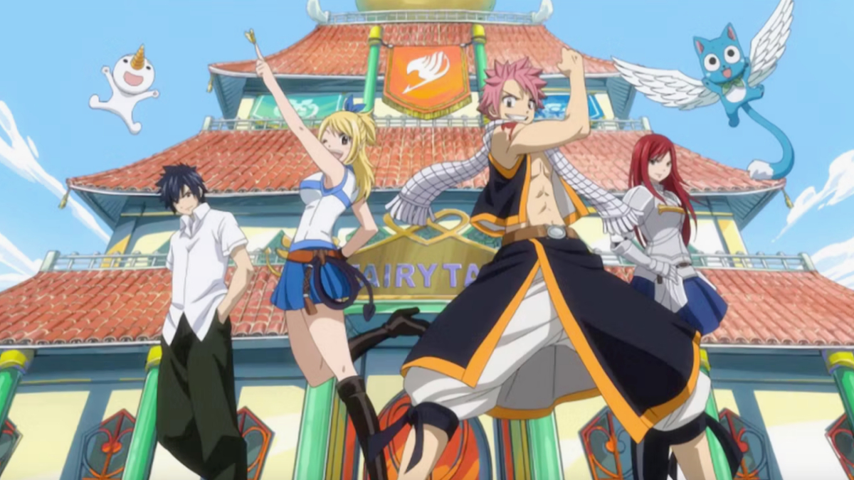 Fairy Tail characters demonstrating the power of friendship