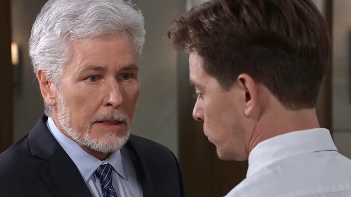 Michael E. Knight as Martin Grey and Chad Duell as Michael Corinthos on General Hospital