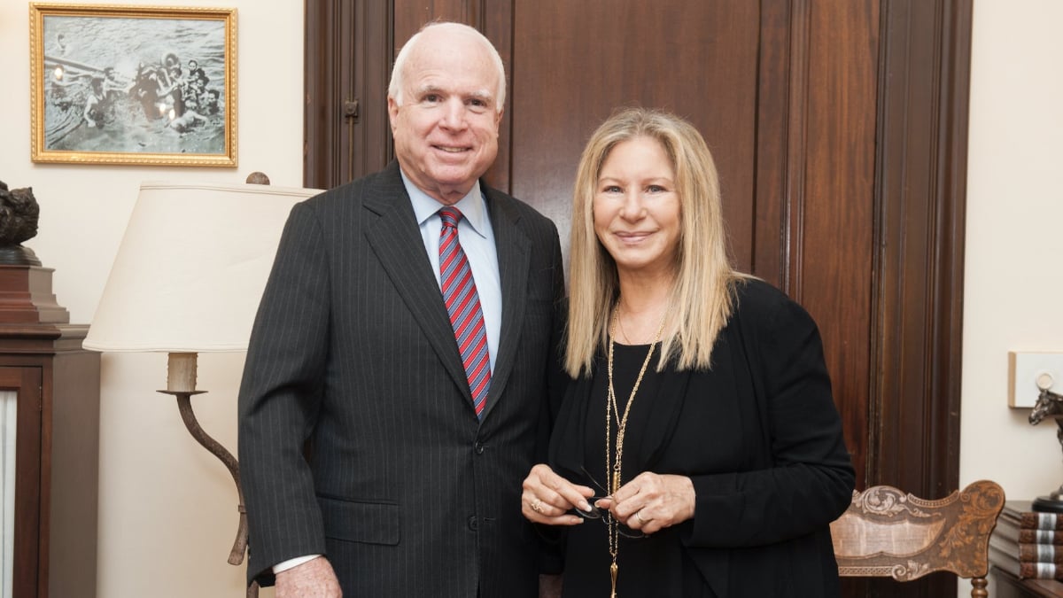 John McCain and Barbra Streisand