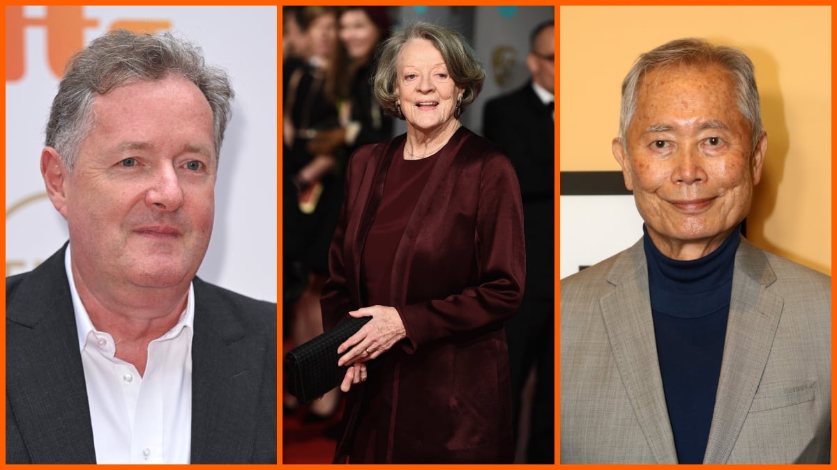 Maggie Smith, George Takei, and Piers Morgan Getty