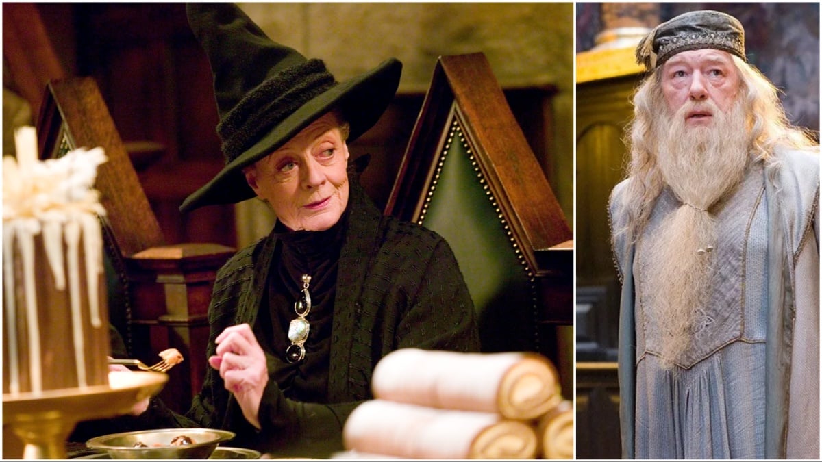 Dame Maggie Smith and Sir Michael Gambon in 'Harry Potter'