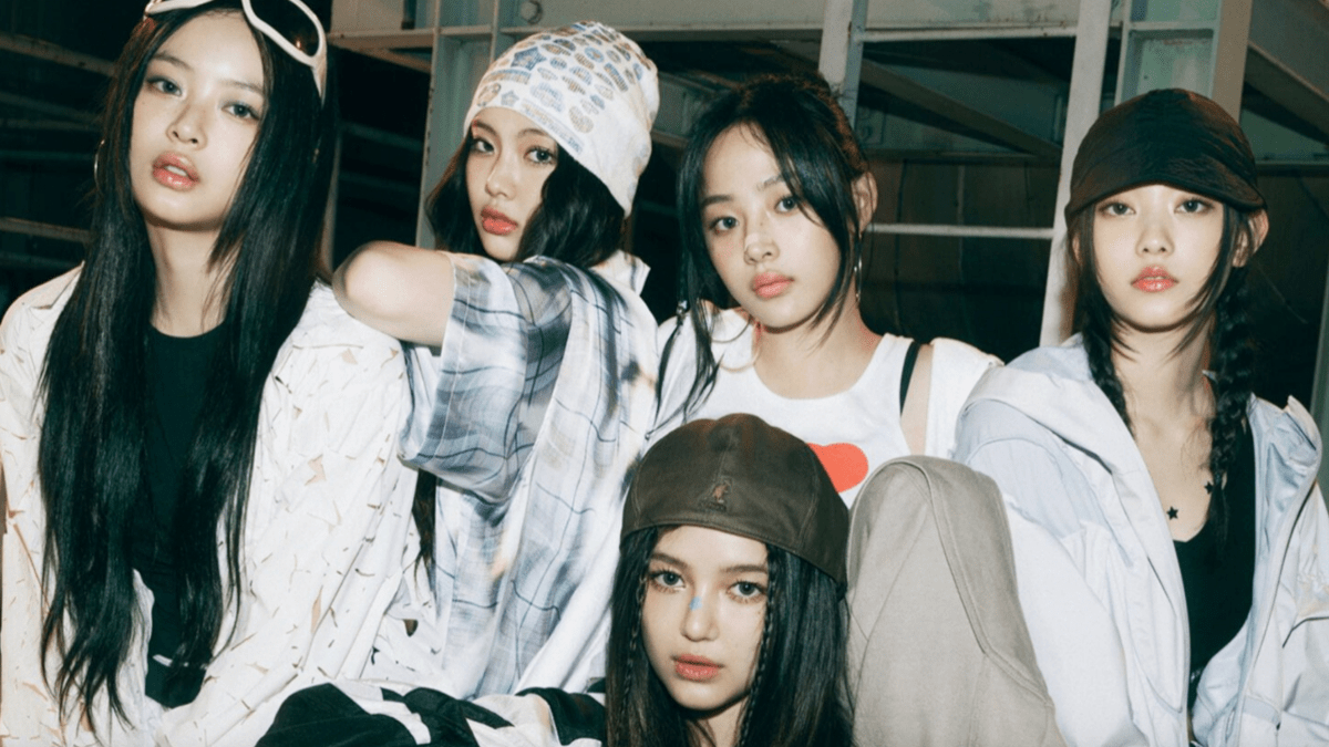 South Korean girl group NewJeans in a promotional photo for single "Supernatural"