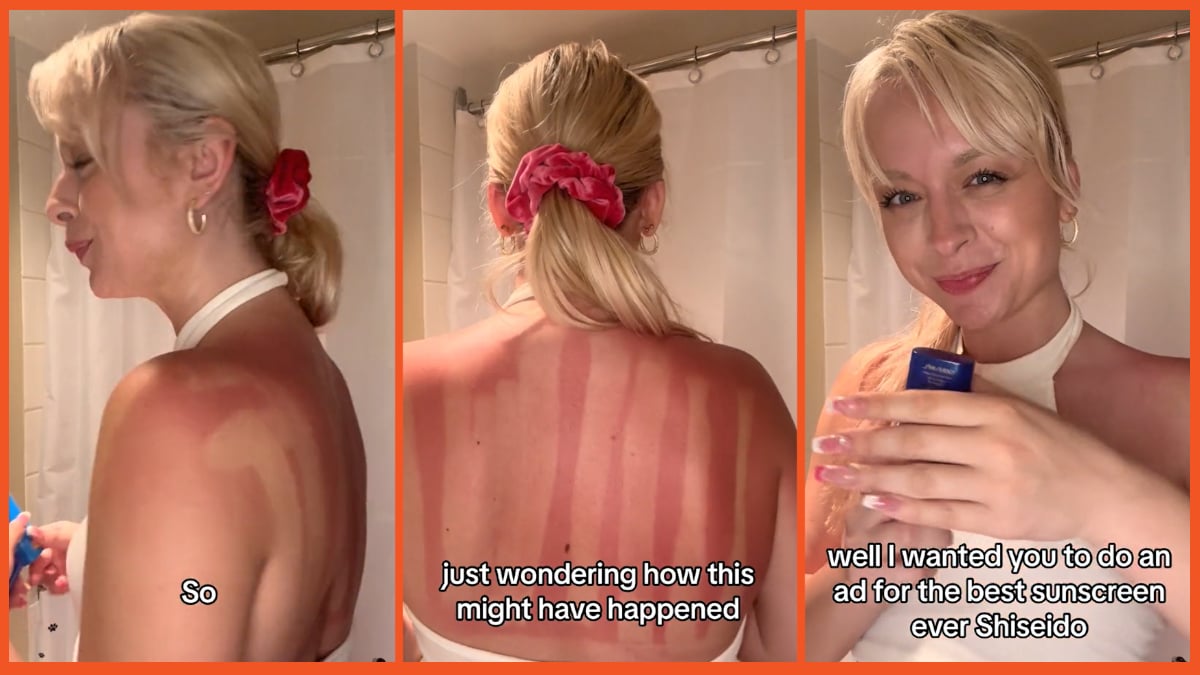 TikTok accidental sunscreen ad