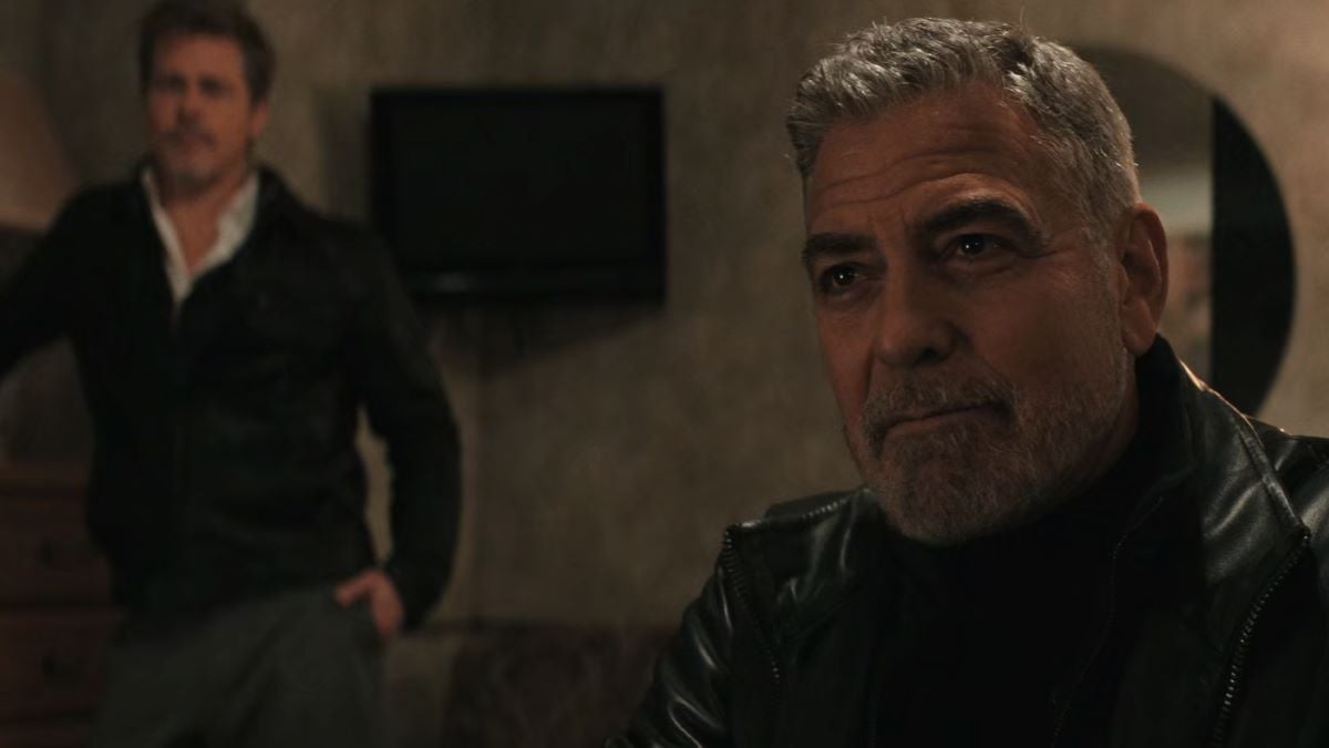 George Clooney and Brad Pitt in "Wolfs"