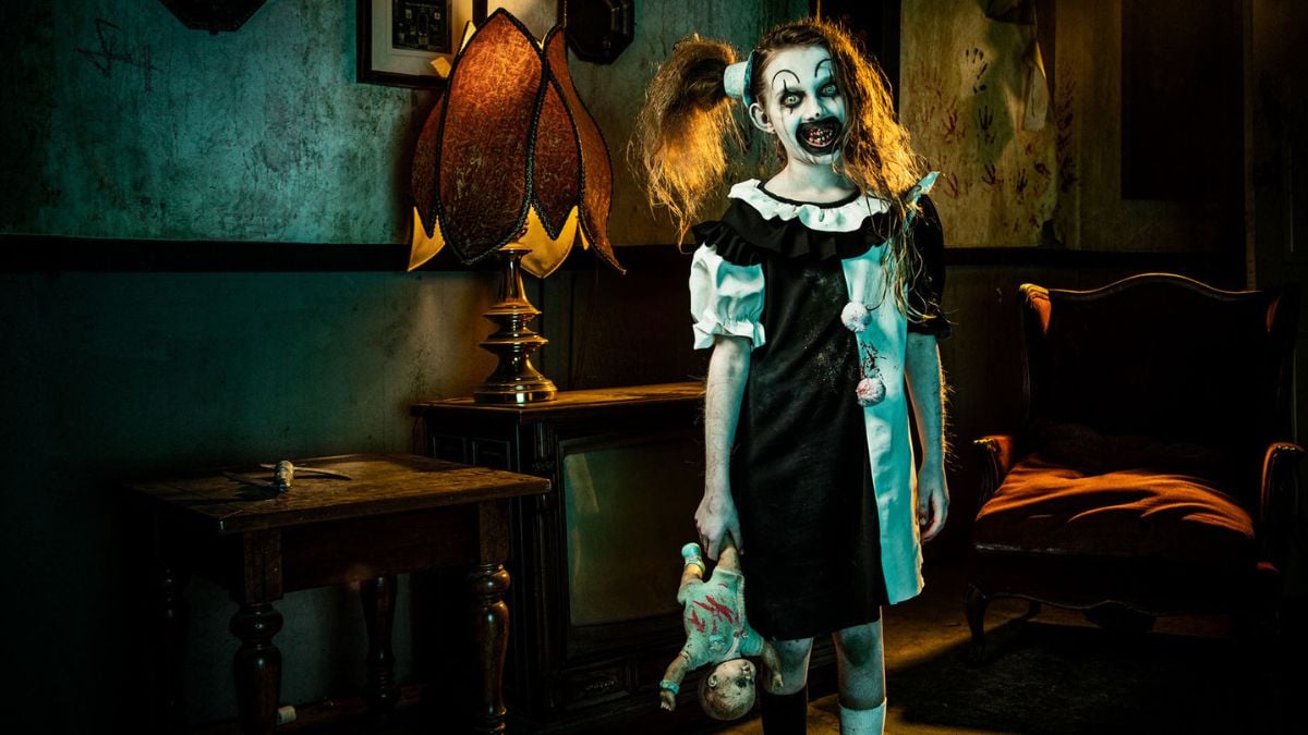 Amelie McLain as the Little Pale Girl in Terrifier 2