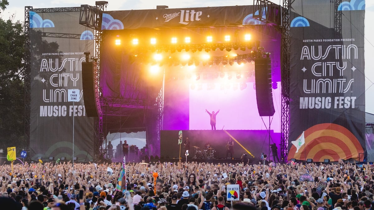 Zhu performs onstage during weekend one, day three of Austin City Limits Music Festival at Zilker Park