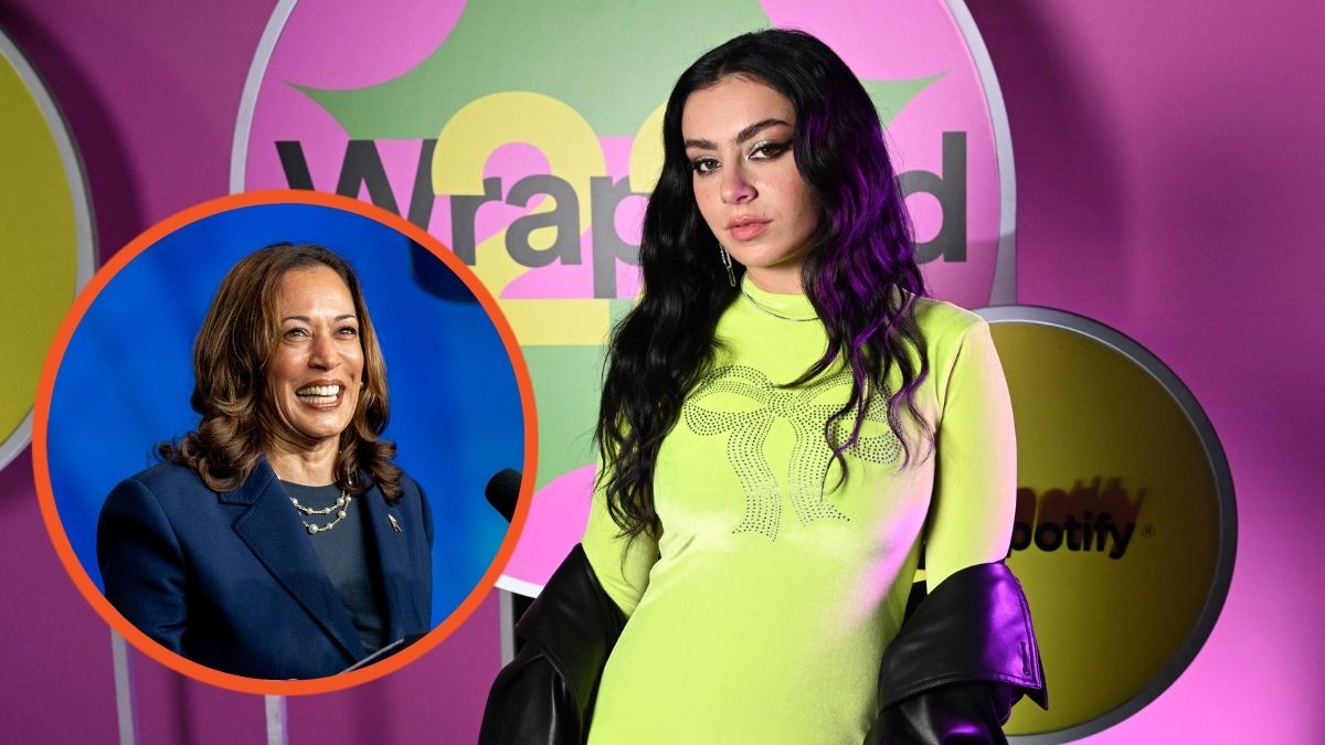 Charli XCX poses as Spotify hosts the 2022 Wrapped Playground Event and Kamala Harris smiles upon arrival during the Sigma Gamma Rho's 60th International Biennial Boule