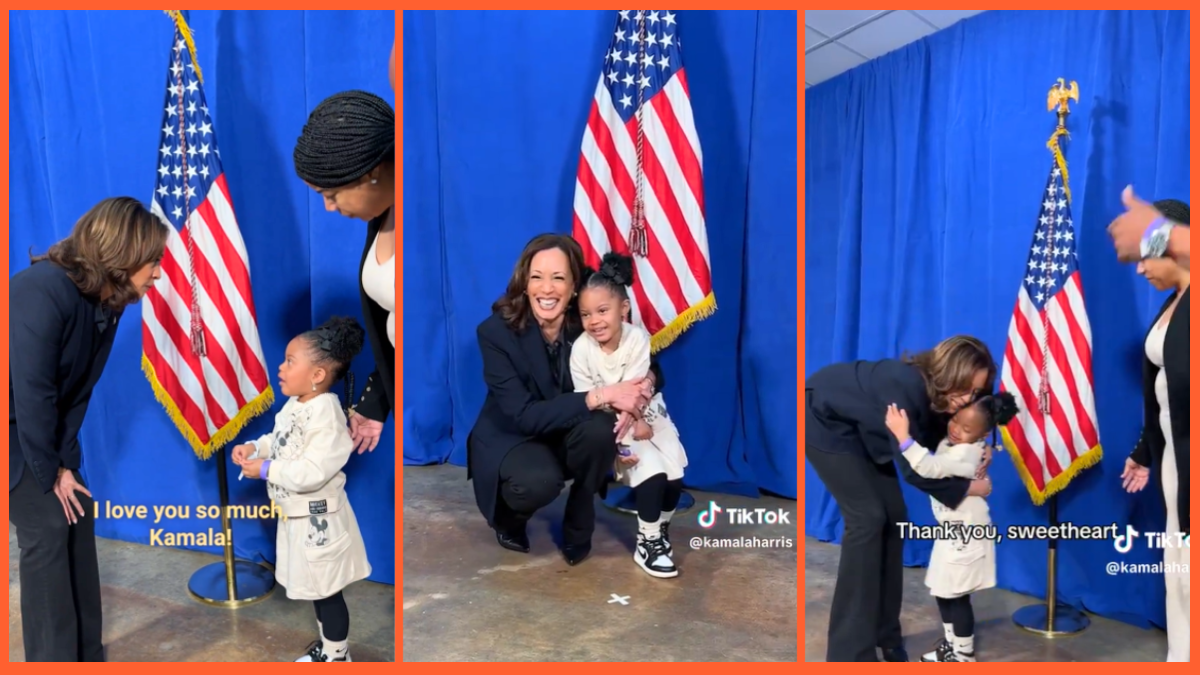 Get ready for your heart to literally melt when this little girl meets her hero Kamala Harris