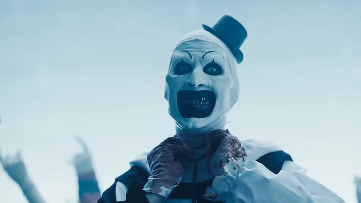 David Howard Thornton as Art the Clown in the A Work of Art music video by Ice Nine Kills