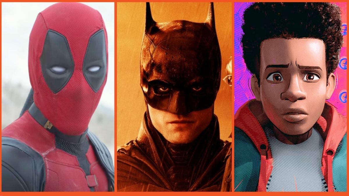 Deadpool/Robert Pattinson's Batman/Miles Morales in Spider-Man: Across the Spider-Verse