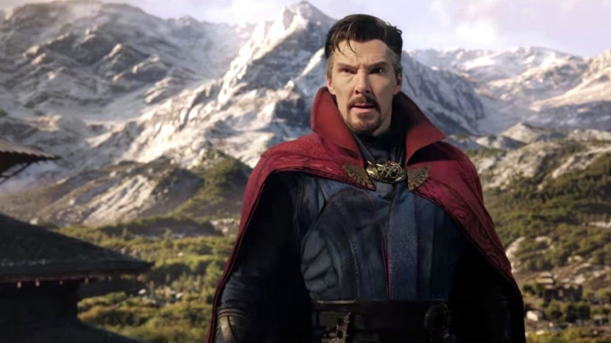 Doctor Strange standing in front of a mountain range