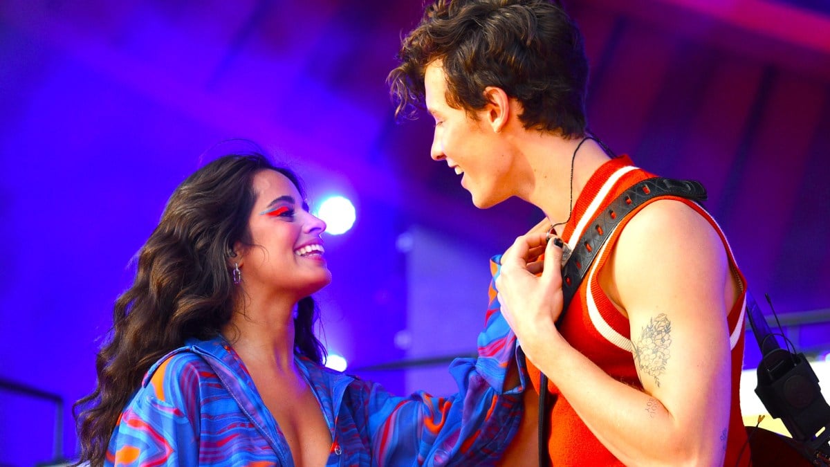 Camila Cabello and Shawn Mendes perform onstage during Global Citizen Live, New York on September 25, 2021 in New York City. (Photo by Kevin Mazur/Getty Images for Global Citizen )