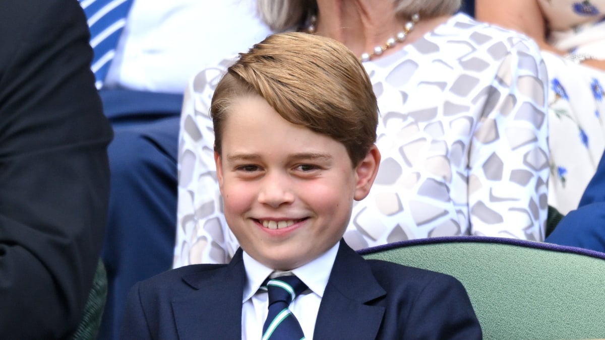 LONDON, ENGLAND - JULY 10: Prince George of Cambridge attends the Men's Singles Final at All England Lawn Tennis and Croquet Club on July 10, 2022 in London, England.