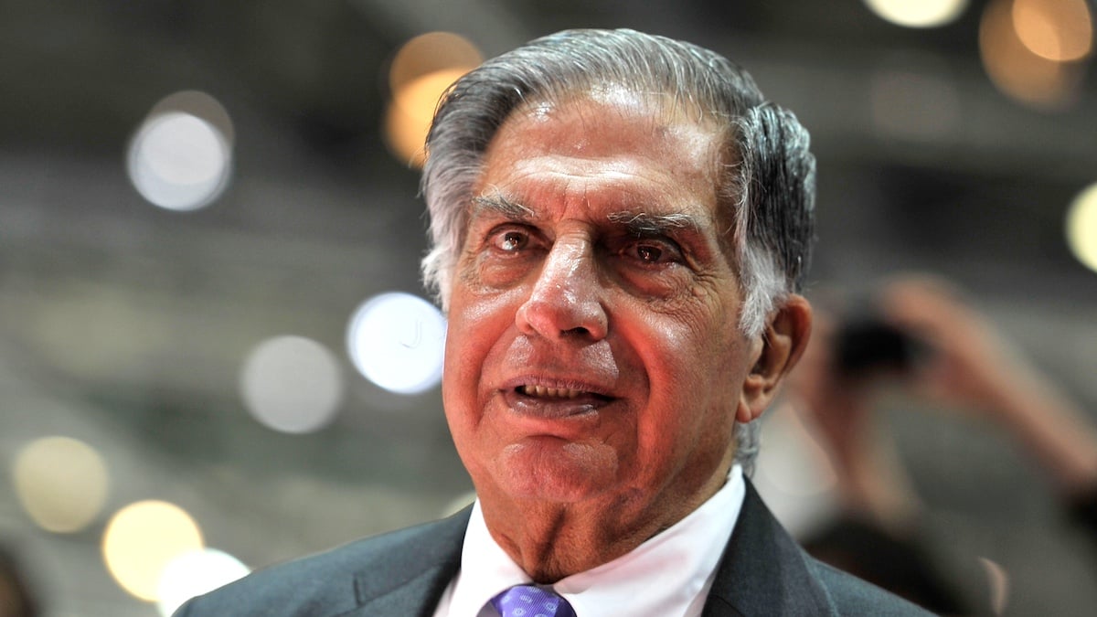 Ratan Tata on March 5, 2013, at the Geneva Auto Show in Geneva, Switzerland.