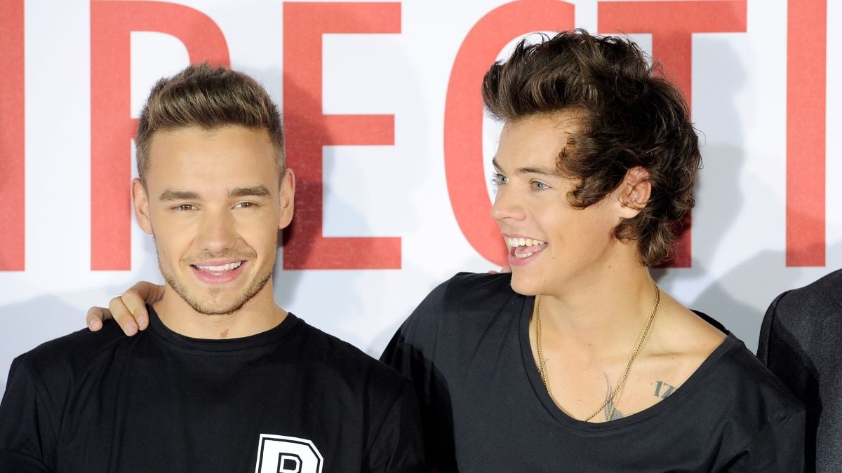 Liam Payne (L) and Harry Styles of One Direction attend a photocall to launch their new film 'One Direction: This Is Us 3D' at Big Sky Studios on August 19, 2013 in London, England. (Photo by Dave M. Benett/WireImage)