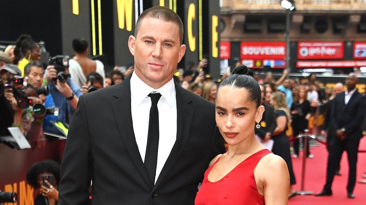 LONDON, ENGLAND - AUGUST 19: Channing Tatum and Zoe Kravitz attend the European Premiere of "Blink Twice" at Odeon Luxe Leicester Square on August 19, 2024 in London, England.