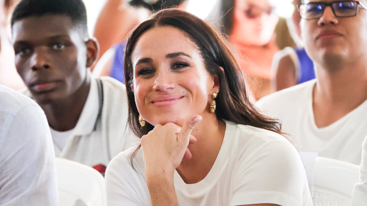 CALI, COLOMBIA - AUGUST 18: Meghan, Duchess of Sussex seen at the Unidad Recreativa El Vallado on August 18, 2024 in Cali, Colombia.