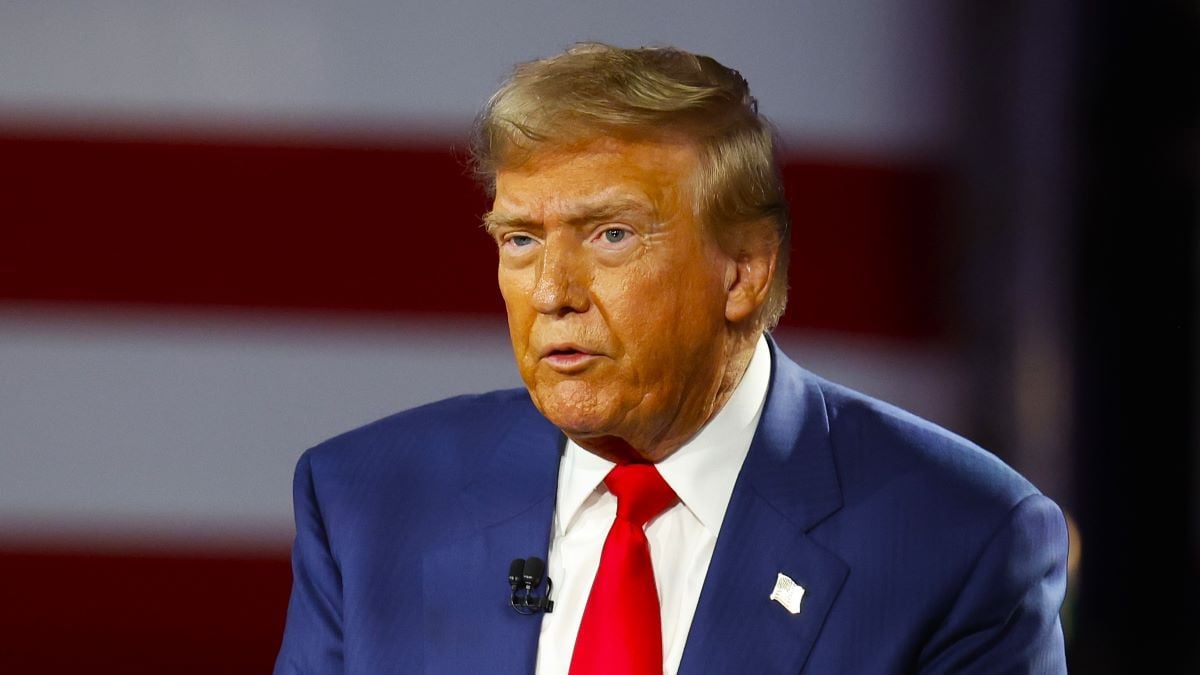 Republican presidential nominee, former U.S. President Donald Trump participates in a Fox News Town Hall with Sean Hannity at the New Holland Arena on September 04, 2024 in Harrisburg, Pennsylvania. Trump and Democratic presidential nominee, U.S. Vice President Kamala Harris continue to campaign across swing states as polls show a tight race prior to next week’s presidential debate in Philadelphia. (Photo by Kevin Dietsch/Getty Images)