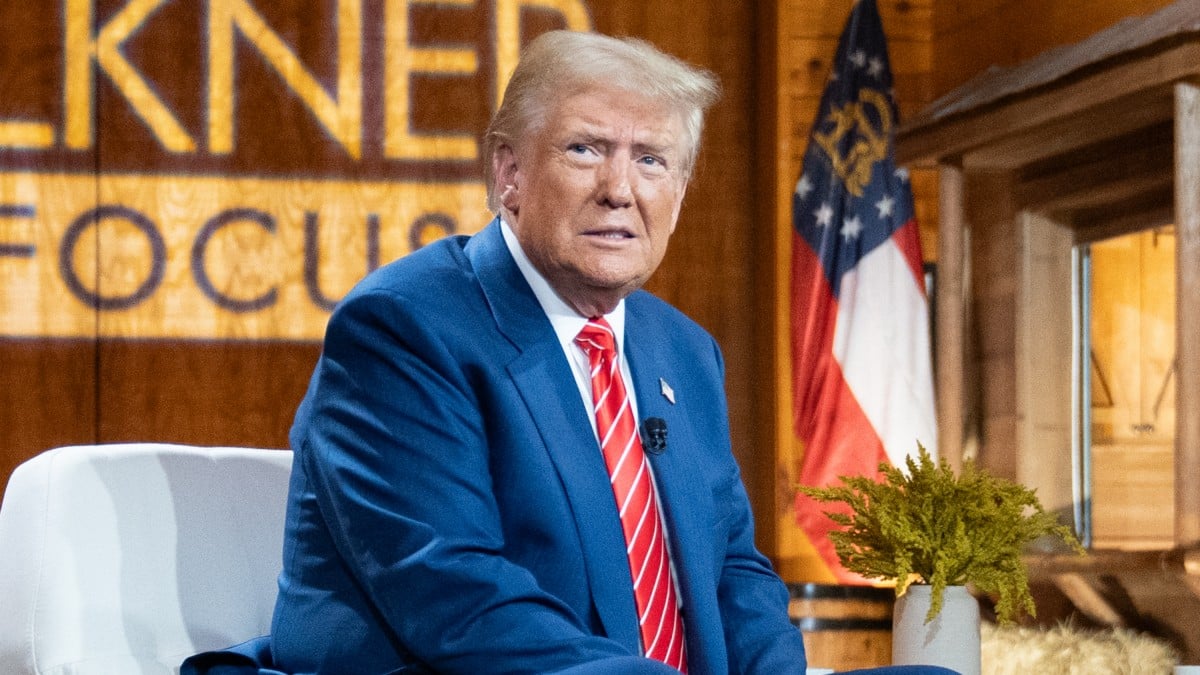 Republican presidential nominee, former President Donald Trump attends a townhall event hosted by Fox News on October 15, 2024 in Cumming, Georgia. Trump and Democratic opponent Vice President Kamala Harris have scheduled multiple events in battleground states ahead of the November 5 election. (Photo by Megan Varner/Getty Images)