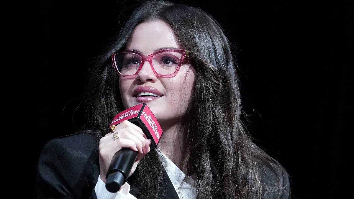 Selena Gomez speaks during the SAG-AFTRA Foundation Conversations for "Emilia Pérez" at SAG-AFTRA Foundation Robin Williams Center on October 15, 2024 in New York City. (Photo by John Lamparski/Getty Images)