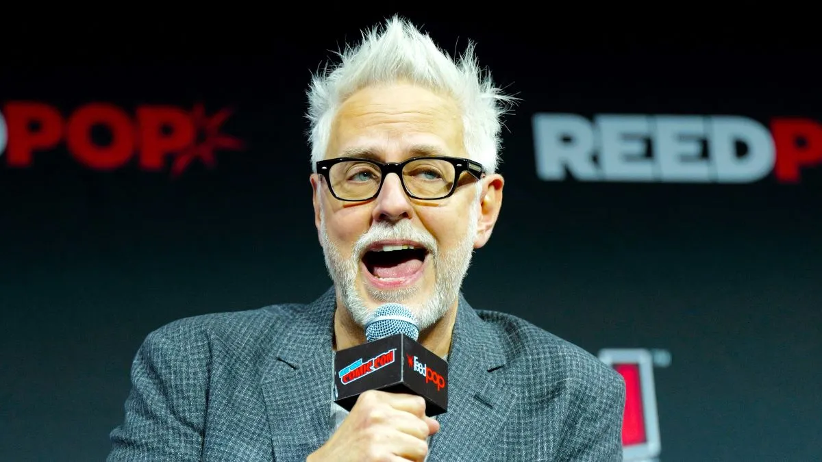 James Gunn speaks at the DC Studios Creature Commandos panel during New York Comic Con 2024 at The Jacob K. Javits Convention Center on October 19, 2024 in New York City. (Photo by Craig Barritt/Getty Images for ReedPop)