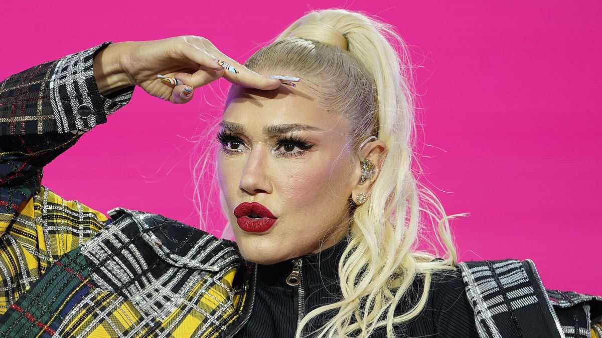 Gwen Stefani performs as the State Street Global Advisors launch a new campaign and attempt a Guinness World Record at Nasdaq MarketSite on October 29, 2024 in New York City. (Photo by John Lamparski/Getty Images)