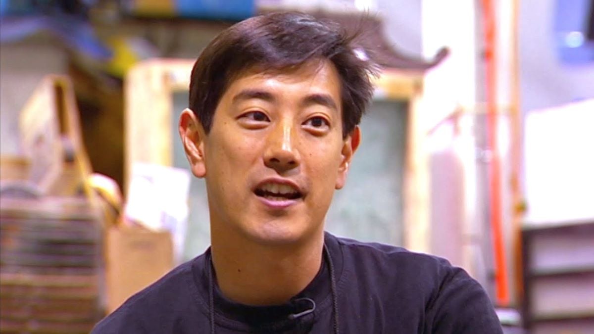 A screenshot of Grant Imahara on "Mythbusters"