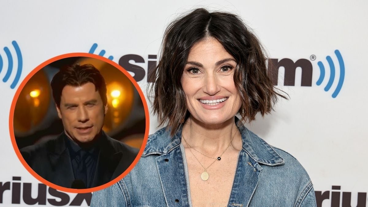 Idina Menzel visits SiriusXM at SiriusXM Studios and John Travolta presents at the 2014 Oscars