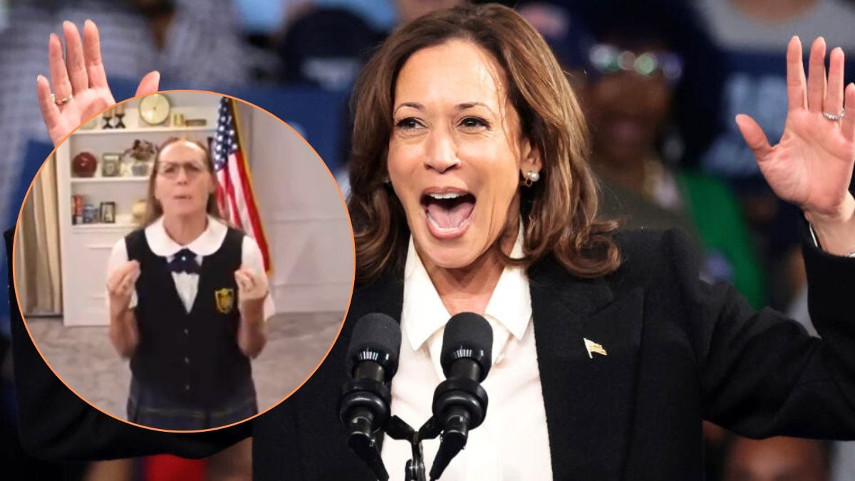 GREENVILLE, NORTH CAROLINA - OCTOBER 13: Democratic presidential nominee, Vice President Kamala Harris speaks during a campaign rally at the Williams Arena at Minges Coliseum on the campus of East Carolina University on October 13, 2024 in Greenville, North Carolina. With 22 days until the election, recent polls in North Carolina show Harris and her opponent Republican presidential nominee, former President Donald Trump within just a point or two on average, which is also the case in the other six key battleground states. (Photo by Alex Wong/Getty Images)