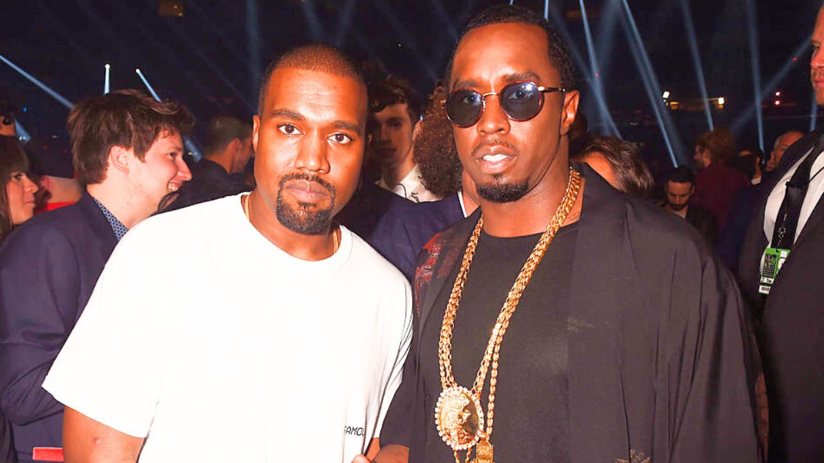 NEW YORK, NY - AUGUST 28: (EXCLUSIVE COVERAGE) Kanye West and Sean Diddy Combs pose backstage during the 2016 MTV Video Music Awards at Madison Square Garden on August 28, 2016 in New York City. (Photo by Jeff Kravitz/FilmMagic)