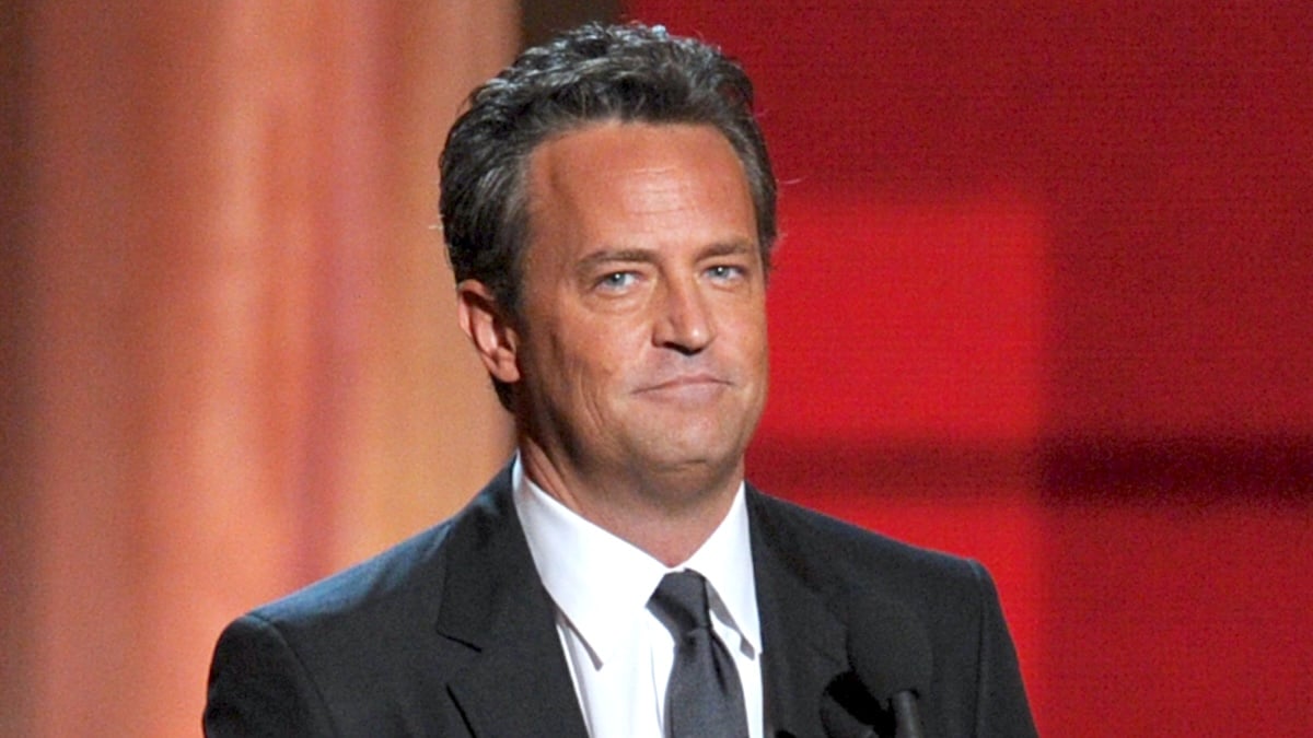 Actor Matthew Perry speaks onstage during the 64th Annual Primetime Emmy Awards