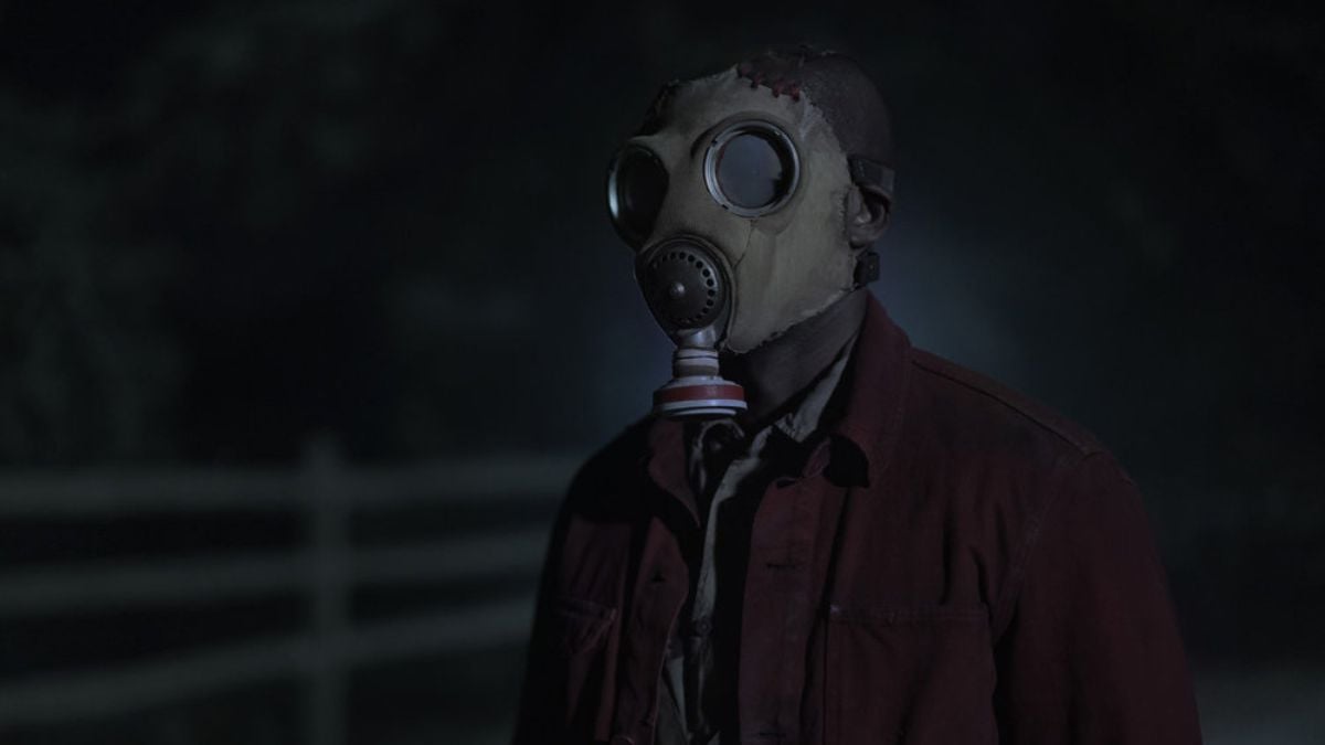 Rob Morgan as the Gas Mask Man in Peacock's Teacup