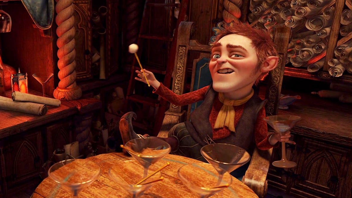 Rumpelstiltskin eating an eye in Shrek