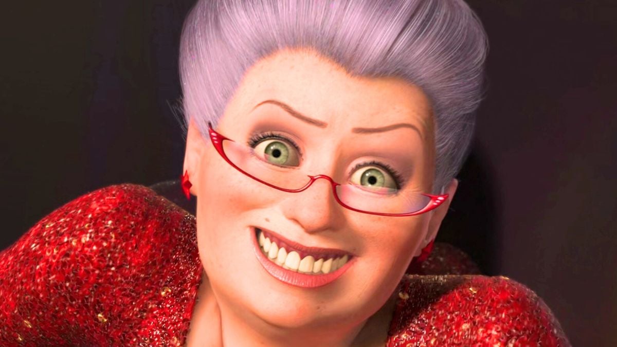 Fairy Godmother smiling creepily in Shrek